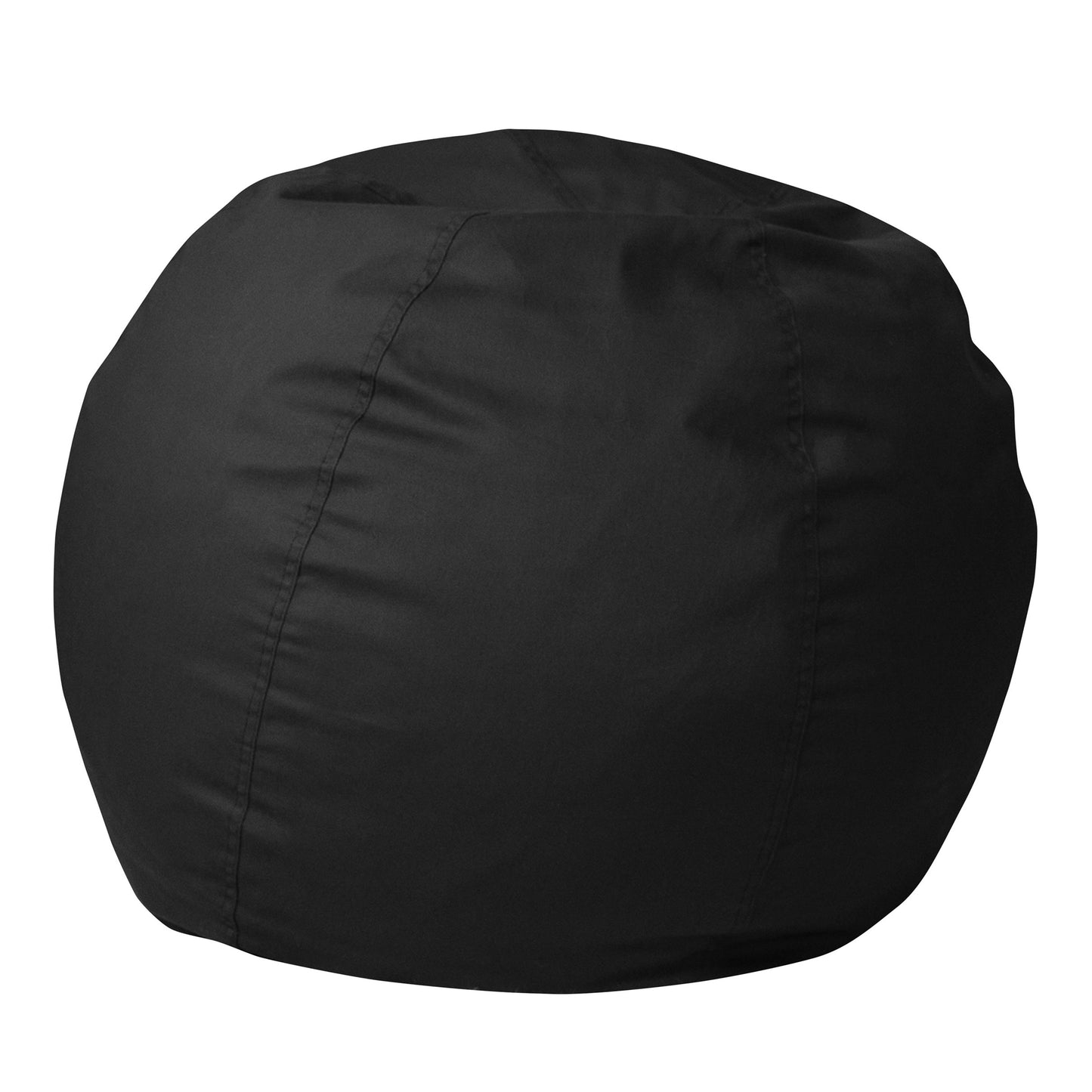 Dillon Small Solid Black Refillable Bean Bag Chair for Kids and Teens Black