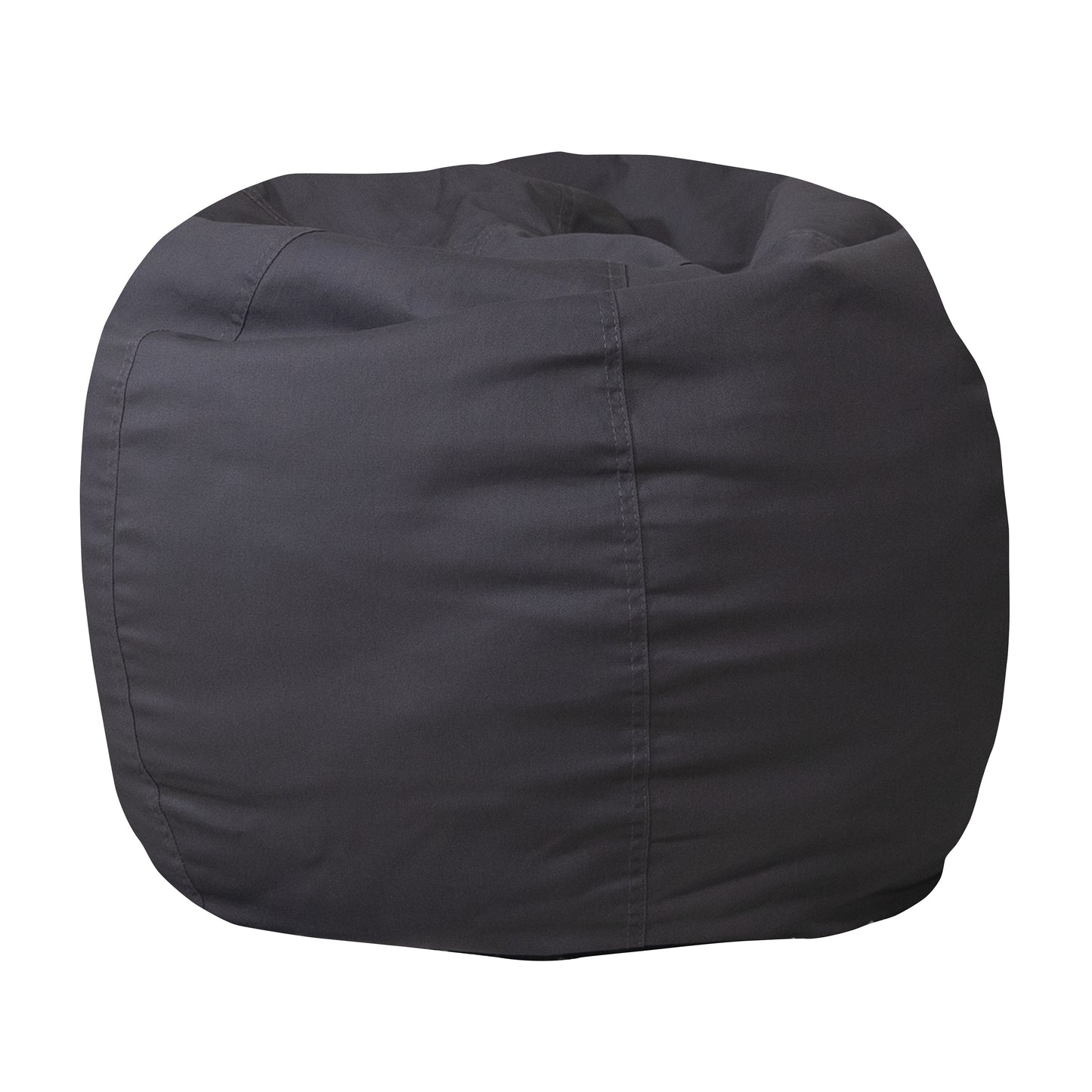 Dillon Small Solid Gray Refillable Bean Bag Chair for Kids and Teens Gray
