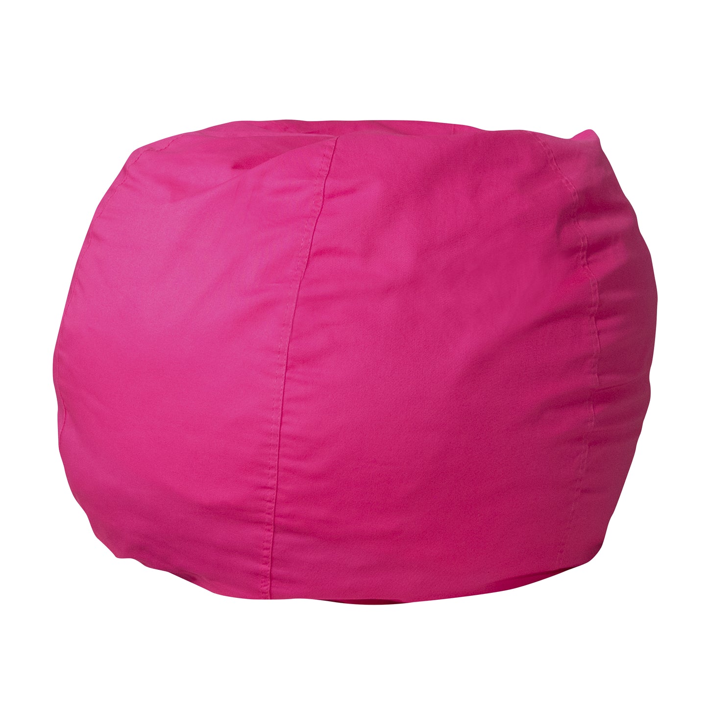 Dillon Small Solid Hot Pink Refillable Bean Bag Chair for Kids and Teens Hot Pink