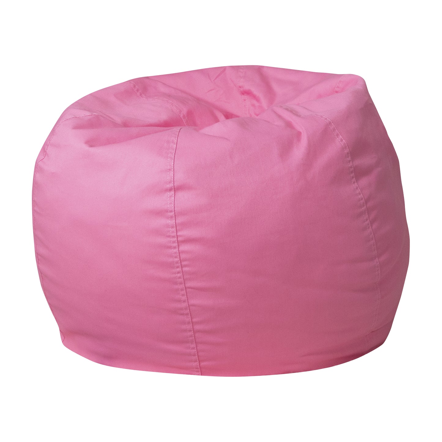 Dillon Small Solid Light Pink Refillable Bean Bag Chair for Kids and Teens Light Pink