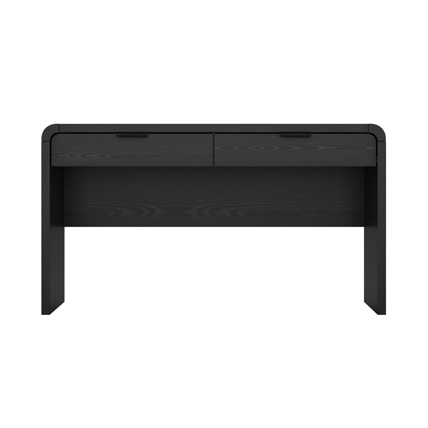 Grace Modern 54" Office Desk in Black and Gold (2-Drawer) DK001-BK