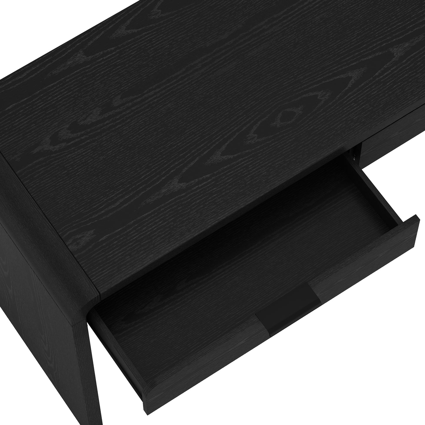 Grace Modern 54" Office Desk in Black and Gold (2-Drawer) DK001-BK