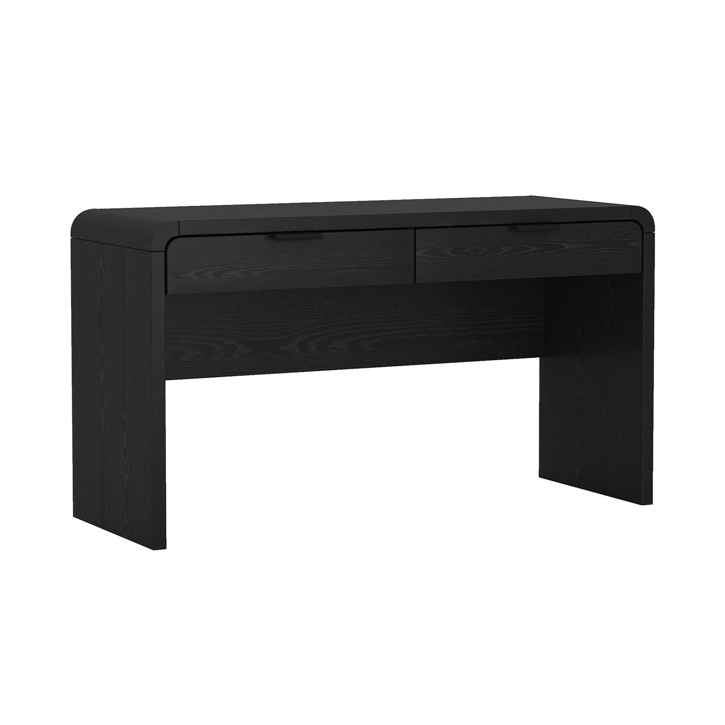 Grace Modern 54" Office Desk in Black and Gold (2-Drawer) DK001-BK