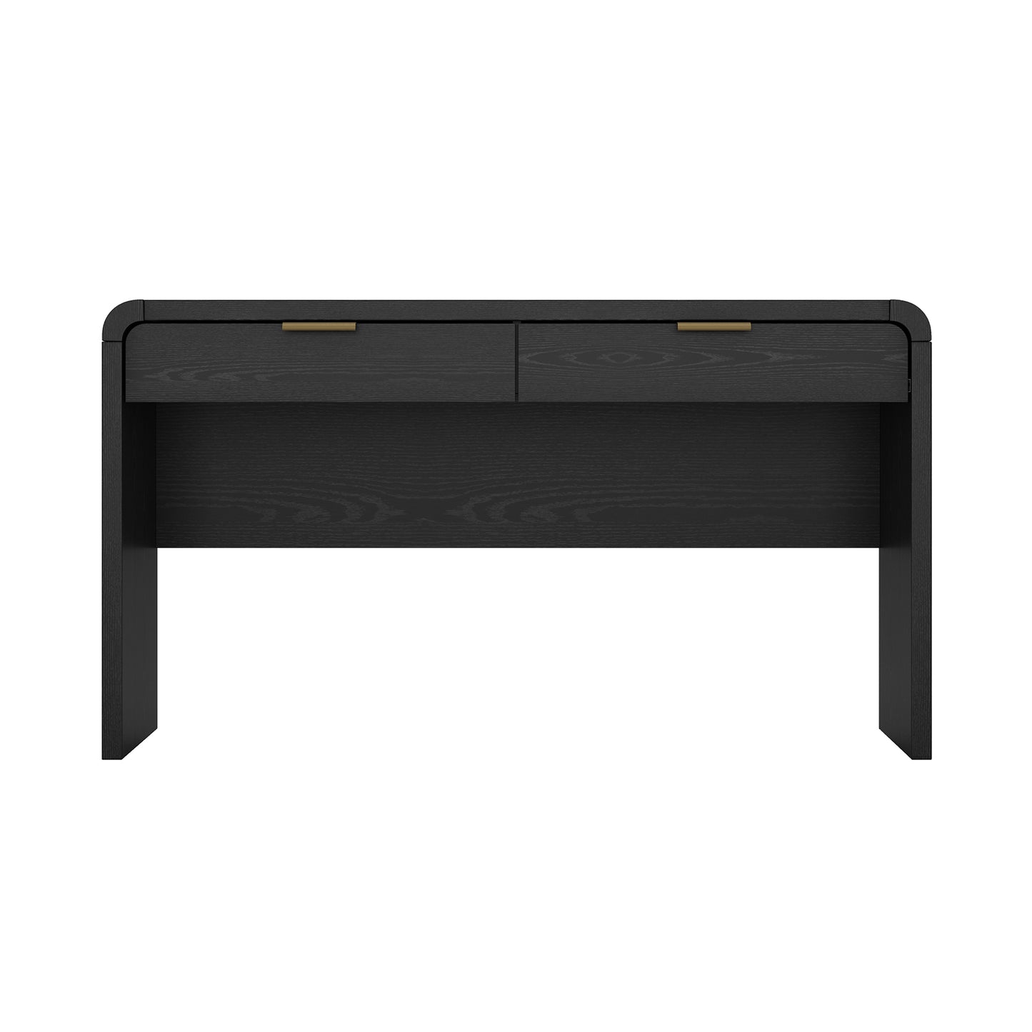 Grace Modern 54" Office Desk in Black (2-Drawer) DK001-GBK
