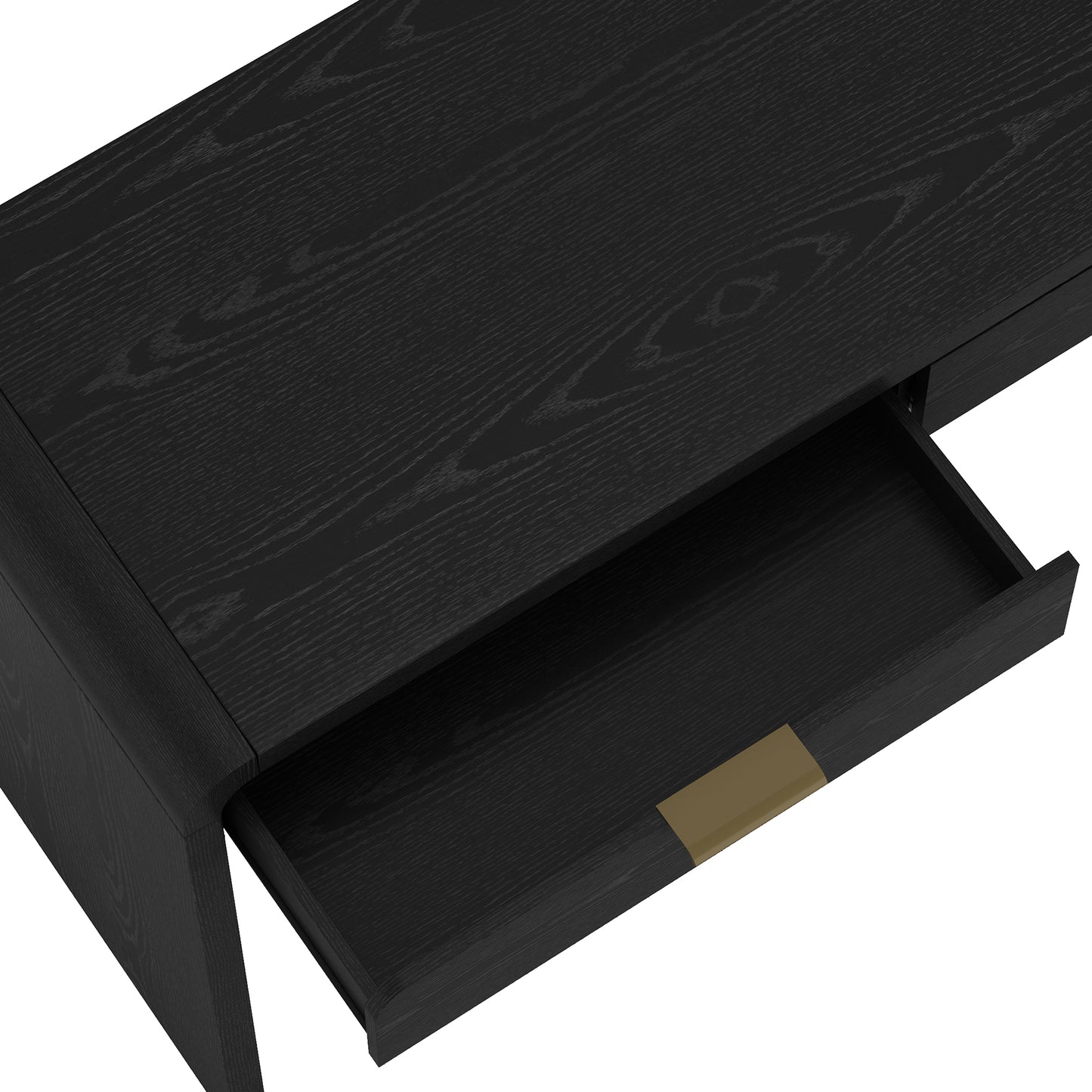 Grace Modern 54" Office Desk in Black (2-Drawer) DK001-GBK
