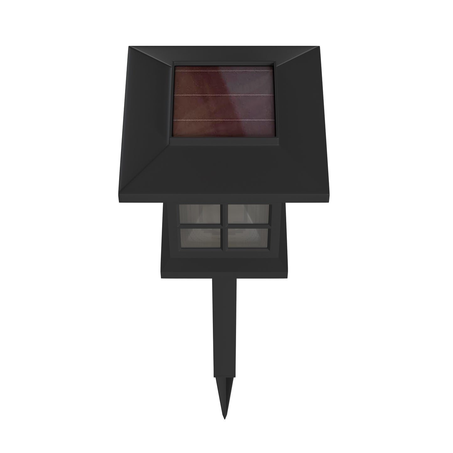 Halsey 8 Pack Black Lantern Style LED Solar Lights Weather Resistant Outdoor Solar Powered Lights for Pathway, Garden, & Yard Black
