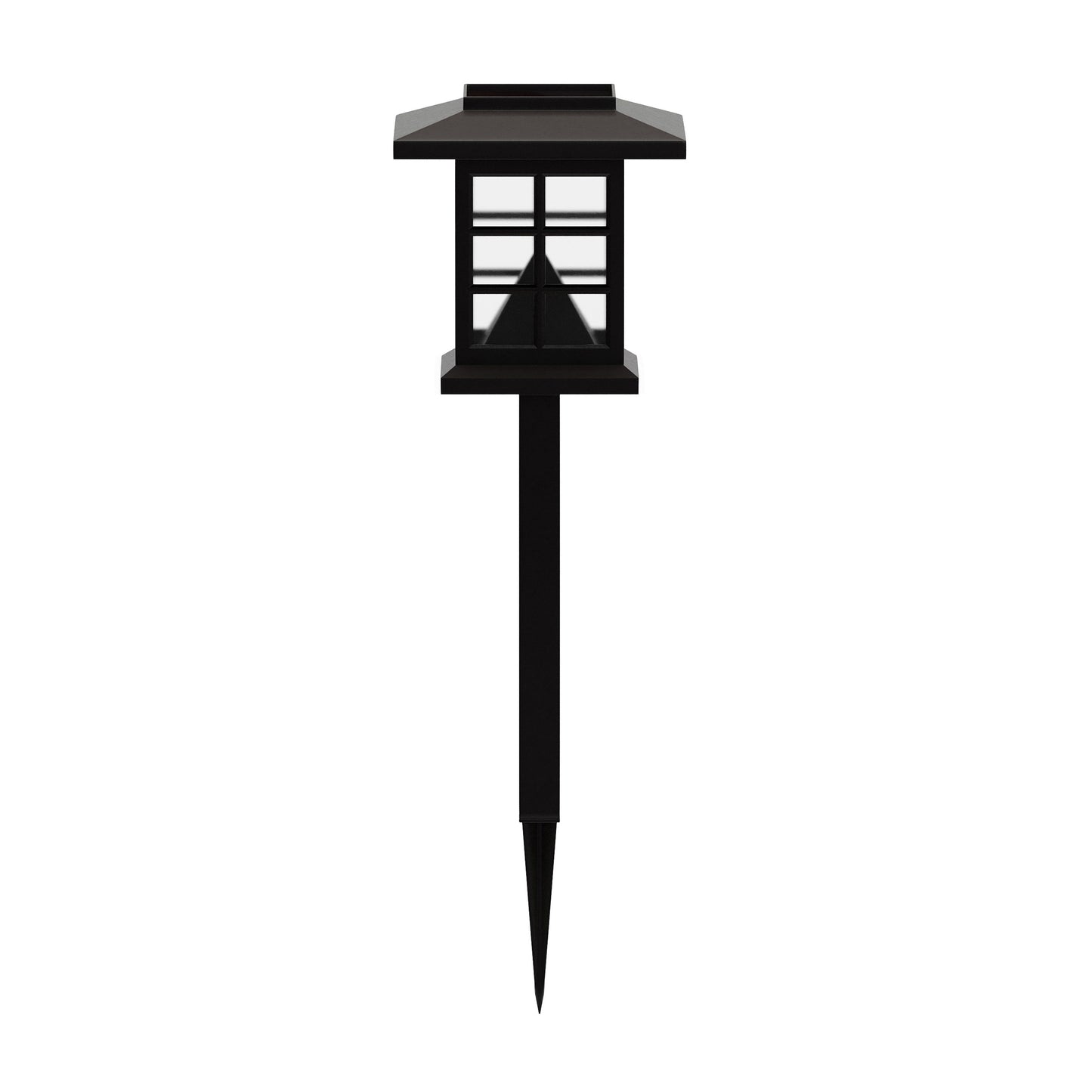 Halsey 8 Pack Brown Lantern Style LED Solar Lights Weather Resistant Outdoor Solar Powered Lights for Pathway, Garden, & Yard Brown DN-SL106-8-BR-GG