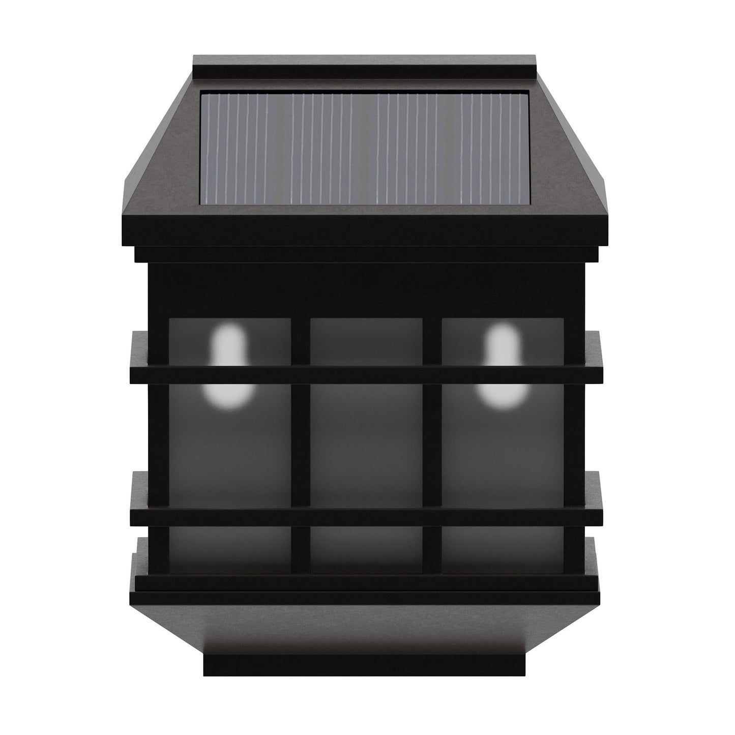 Holder 6 Pack Brown Wall Mount LED Solar Lights - Weather Resistant Brown Decorative Solar Powered Lights - Deck and Fencing Solar Lights Brown