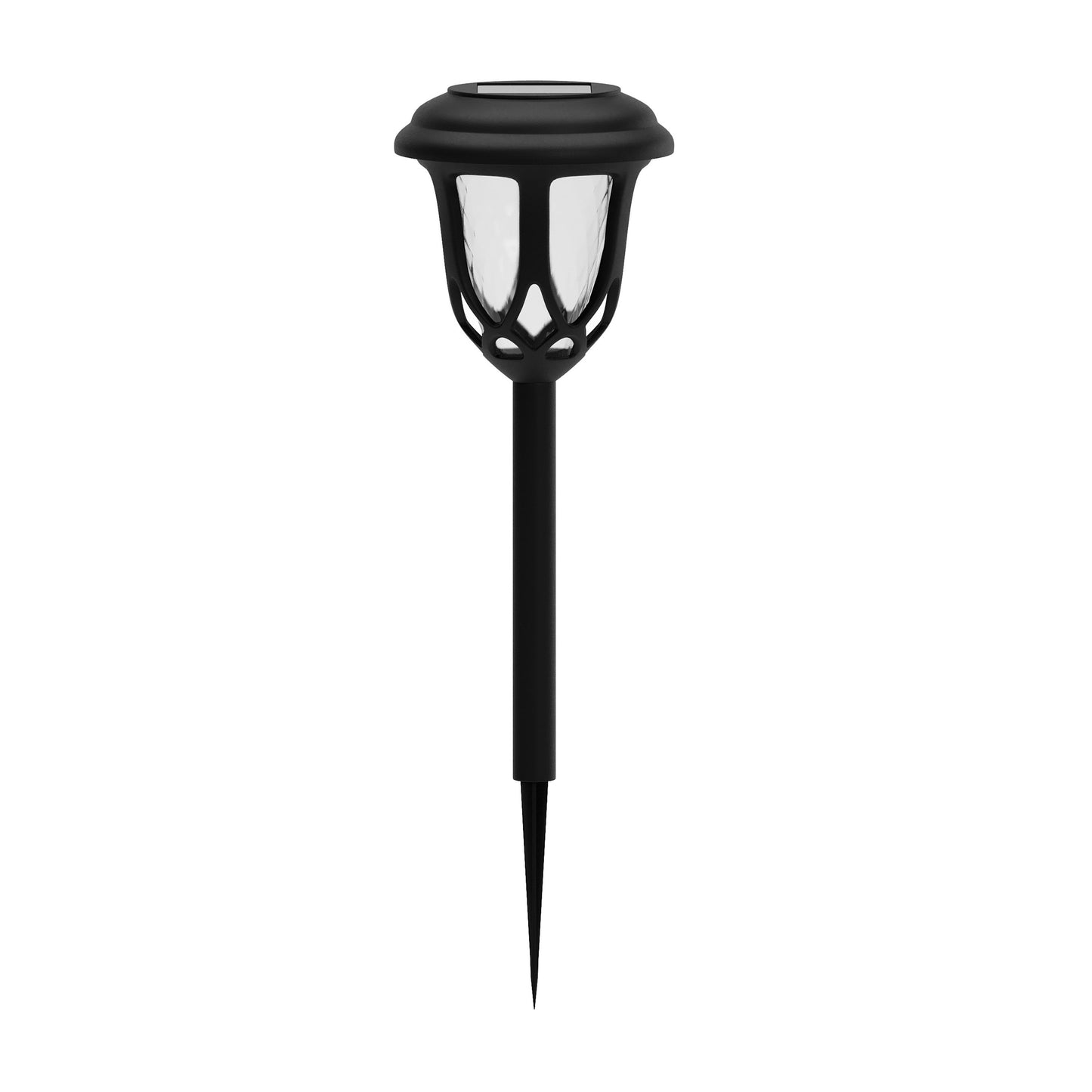 Hess 8 Pack Black Tulip Design LED Solar Lights Weather Resistant Outdoor Solar Powered Lights for Pathway, Garden, & Yard Black