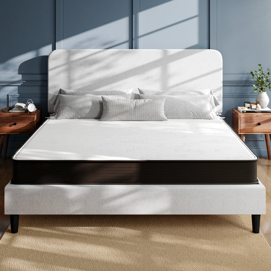 Dream 8 Inch Hybrid Mattress, King Size High Density Foam and Innerspring Mattress in a Box, CertiPur-US Certified Foam Gray