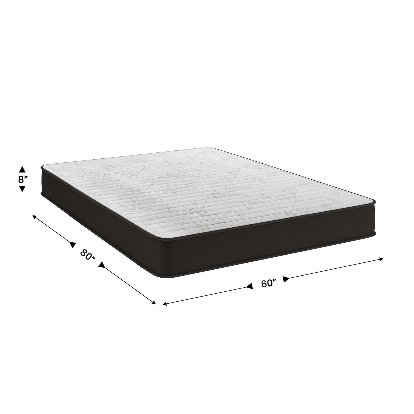 Dream 8 Inch Hybrid Mattress, Queen Size High Density Foam and Innerspring Mattress in a Box, CertiPur-US Certified Foam Gray