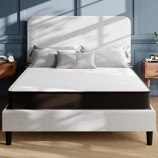 Dream 8 Inch Hybrid Mattress, Queen Size High Density Foam and Innerspring Mattress in a Box, CertiPur-US Certified Foam Gray