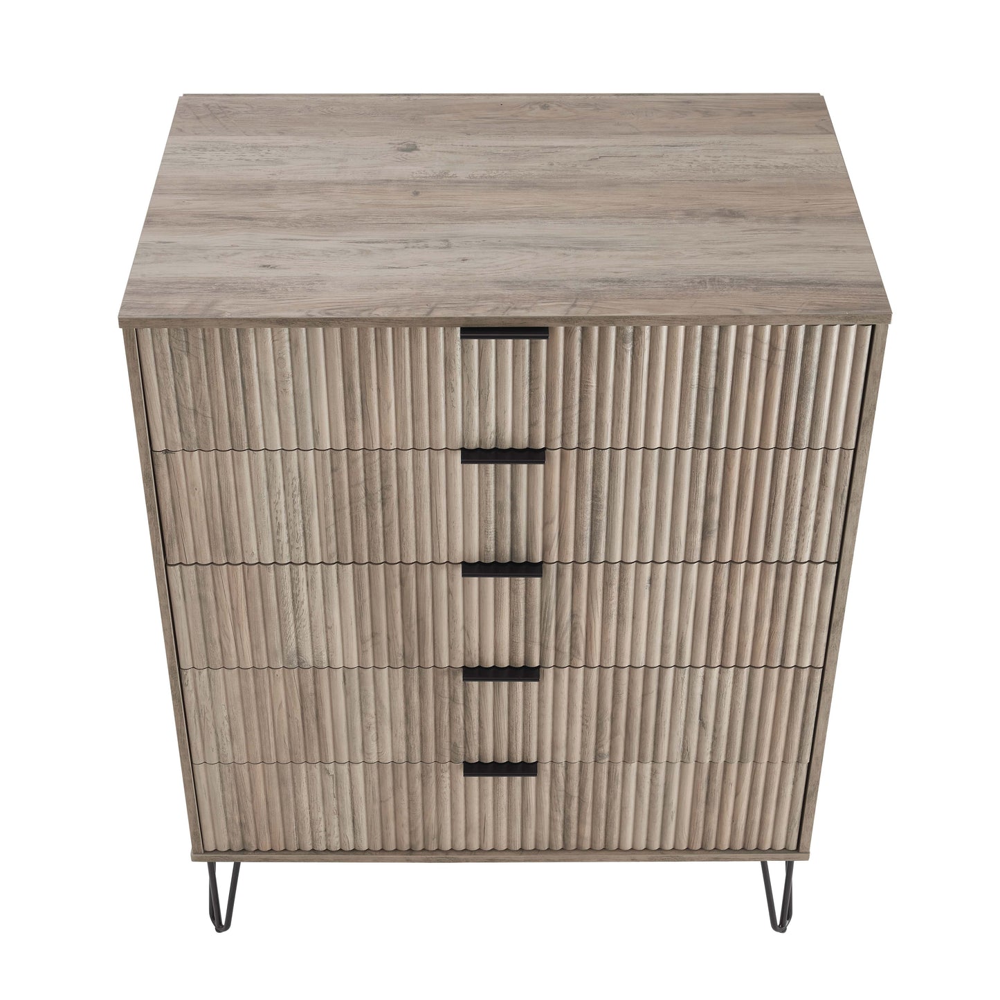 Manhattan Comfort DUMBO Modern 5-Drawer Tall Dresser in Grey DR002-GY