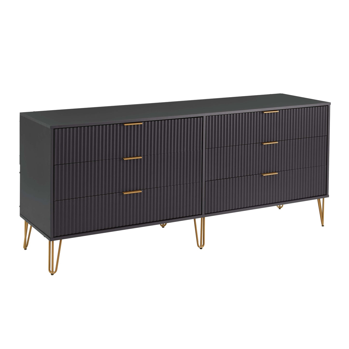 Manhattan Comfort DUMBO Modern 6-Drawer Double Low Dresser