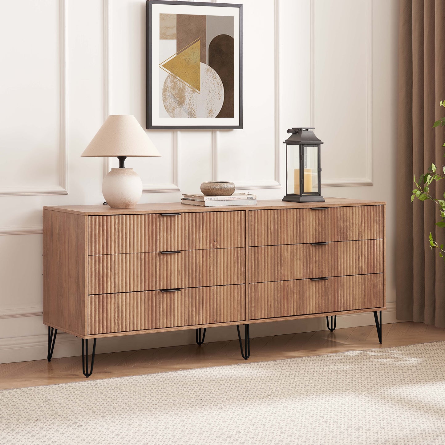 Manhattan Comfort DUMBO Modern 6-Drawer Double Low Dresser