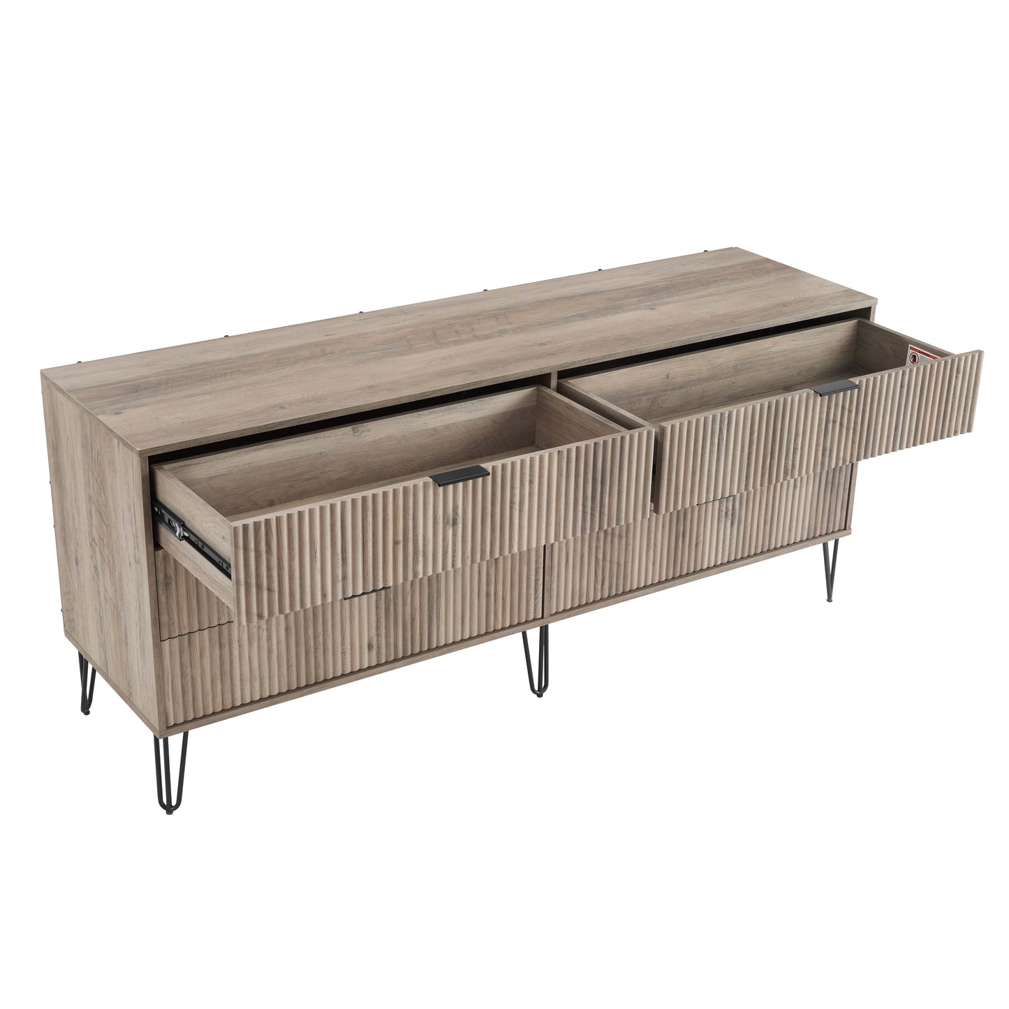 Manhattan Comfort DUMBO Modern 6-Drawer Double Low Dresser