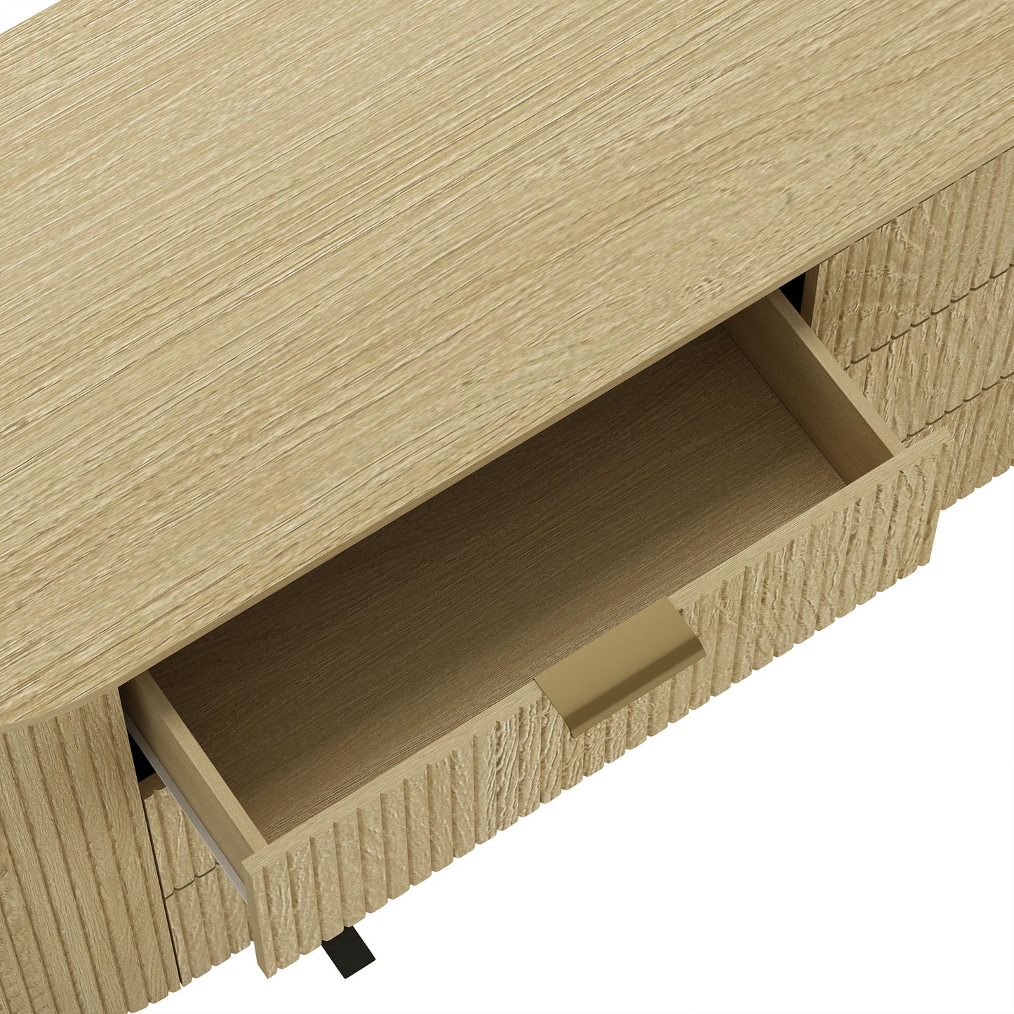 Olivia Modern 71" Dresser in Natural Oak (6-Drawer) DR010-GNO
