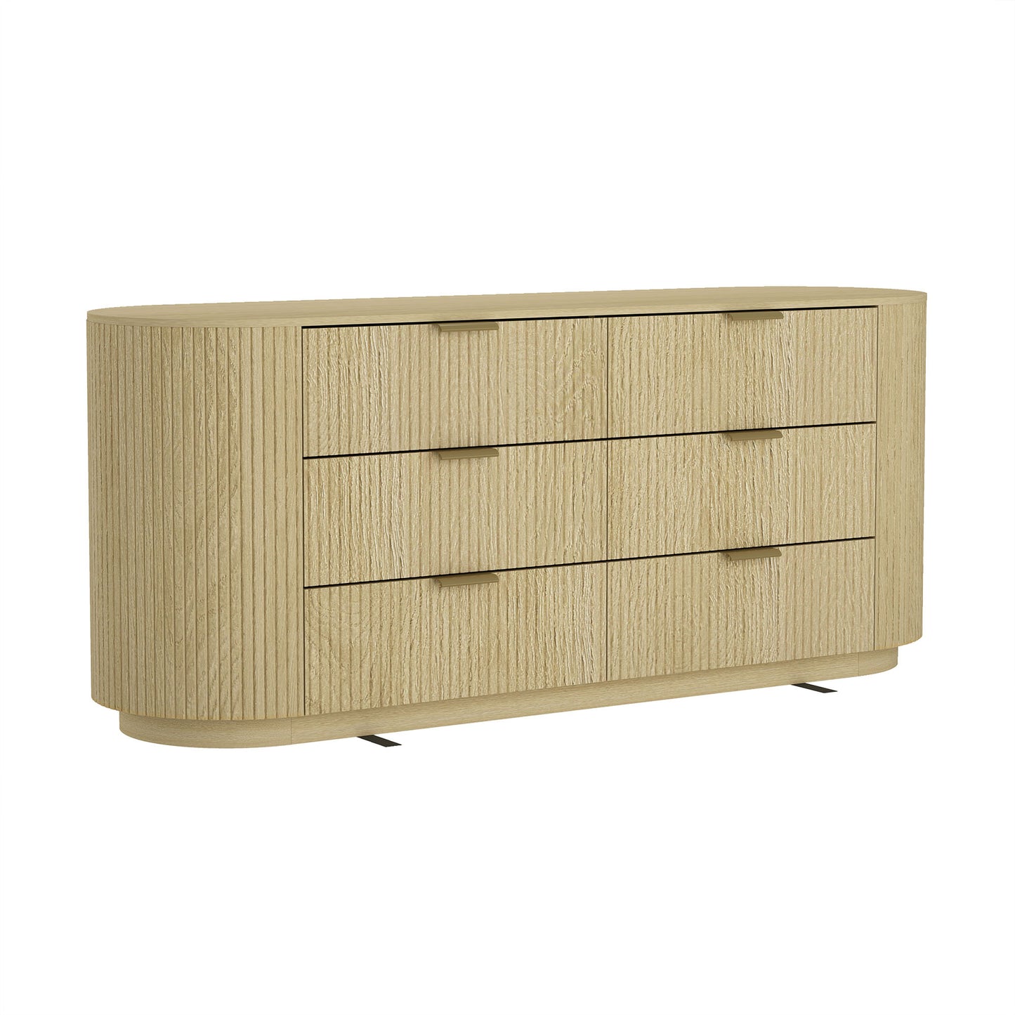 Olivia Modern 71" Dresser in Natural Oak (6-Drawer) DR010-GNO
