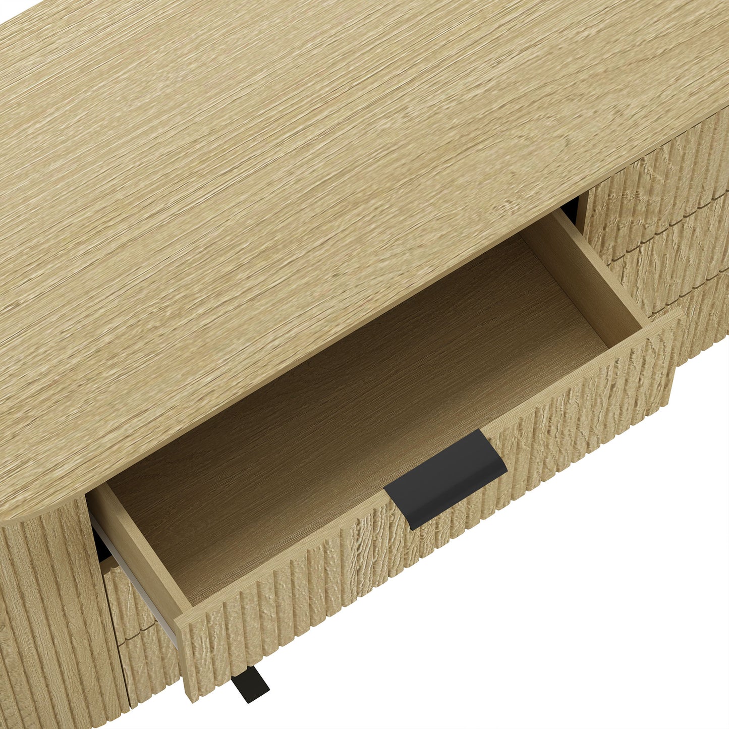 Olivia Modern 71" Dresser in Natural Oak (6-Drawer) DR010-NO