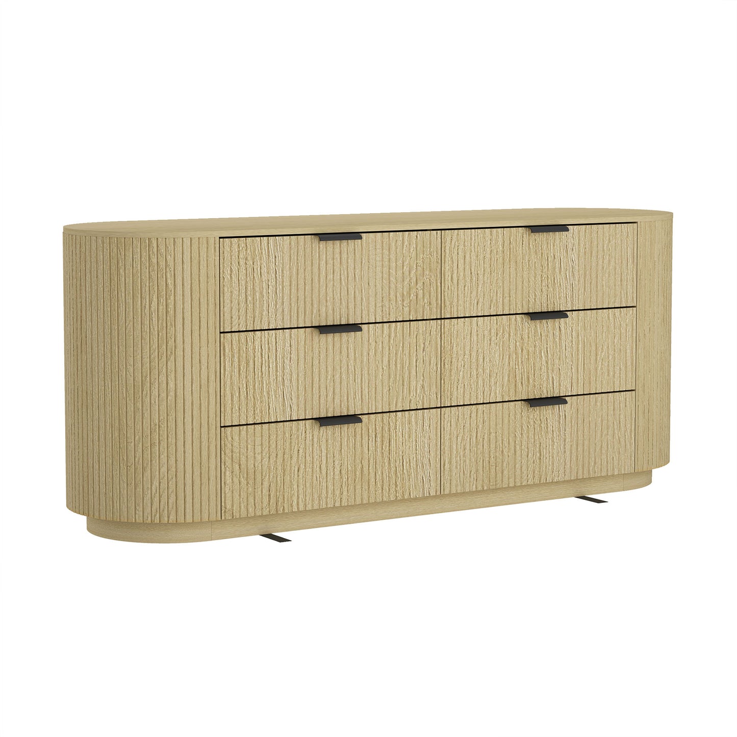 Olivia Modern 71" Dresser in Natural Oak (6-Drawer) DR010-NO