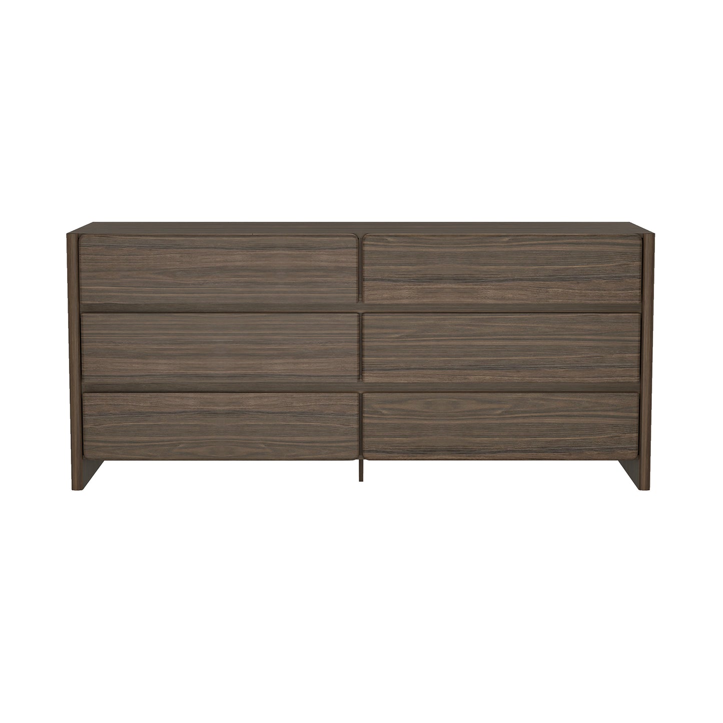 Linda Modern 72" Dresser in Walnut Brown (6-Drawer) DR011-BR