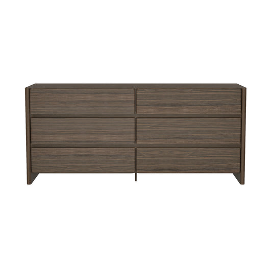 Linda Modern 72" Dresser in Walnut Brown (6-Drawer) DR011-BR