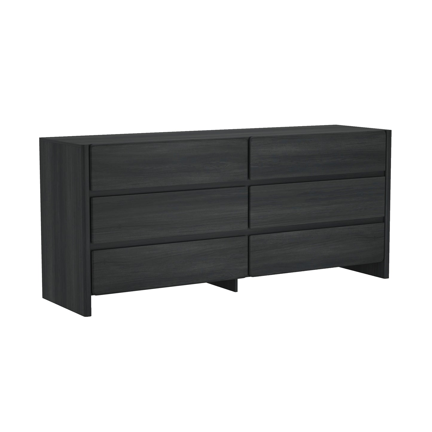 Linda Modern 72" Dresser in Charcoal Gray (6-Drawer) DR011-GY