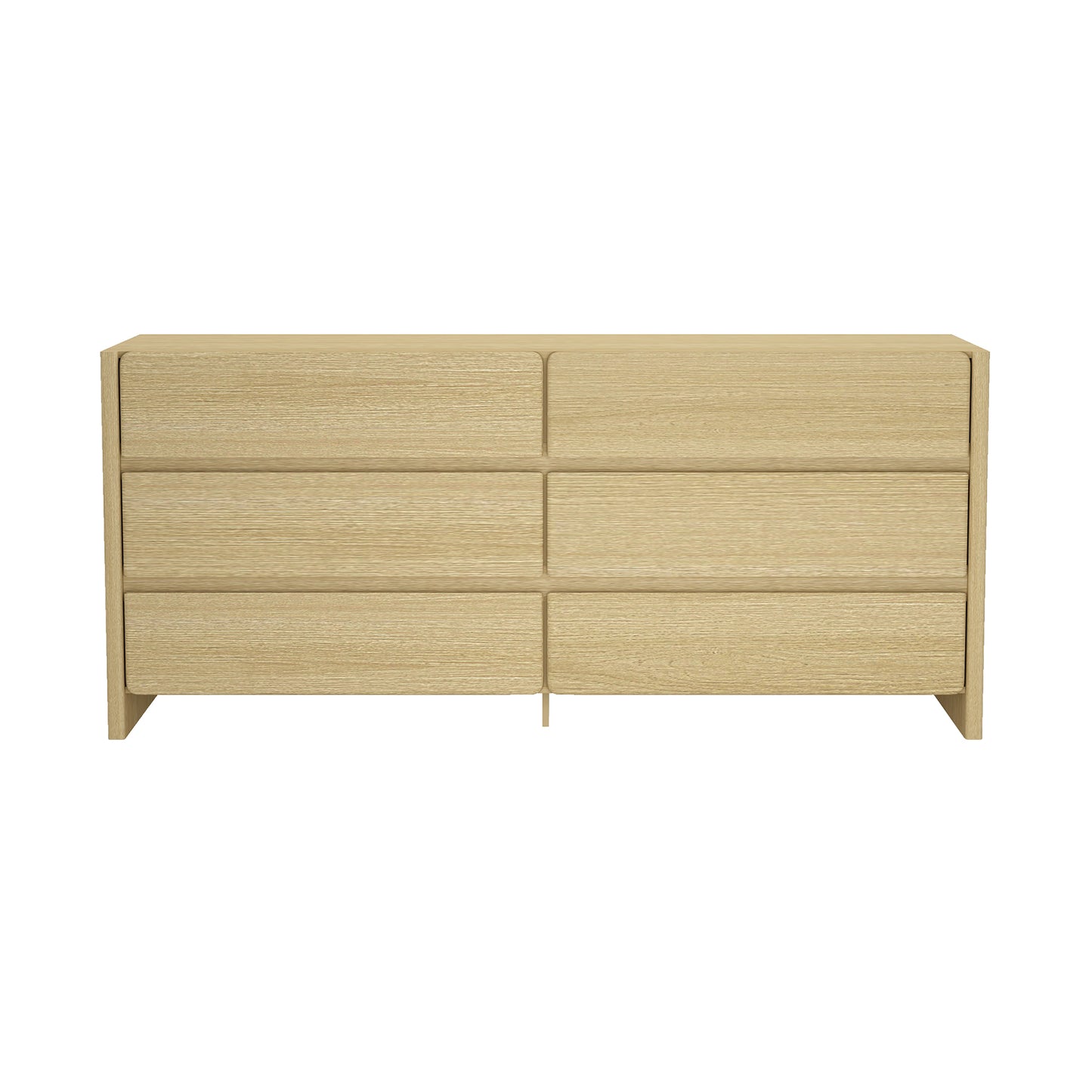 Linda Modern 72" Dresser in Natural Oak (6-Drawer) DR011-NA