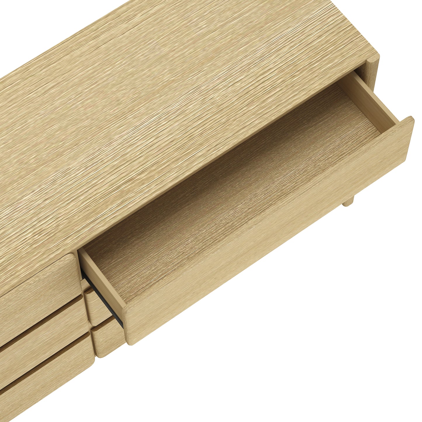Linda Modern 72" Dresser in Natural Oak (6-Drawer) DR011-NA