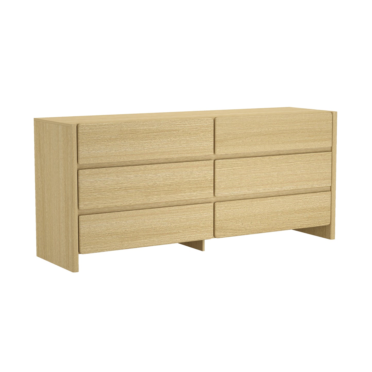 Linda Modern 72" Dresser in Natural Oak (6-Drawer) DR011-NA
