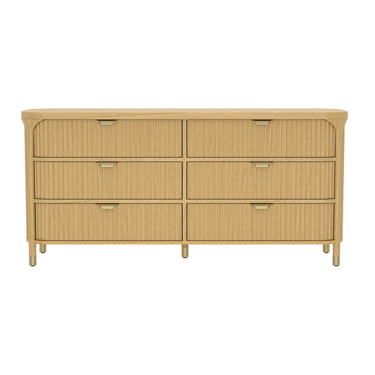 Park Contemporary 68" Dresser in Natural (6-Drawer) DR1526-1