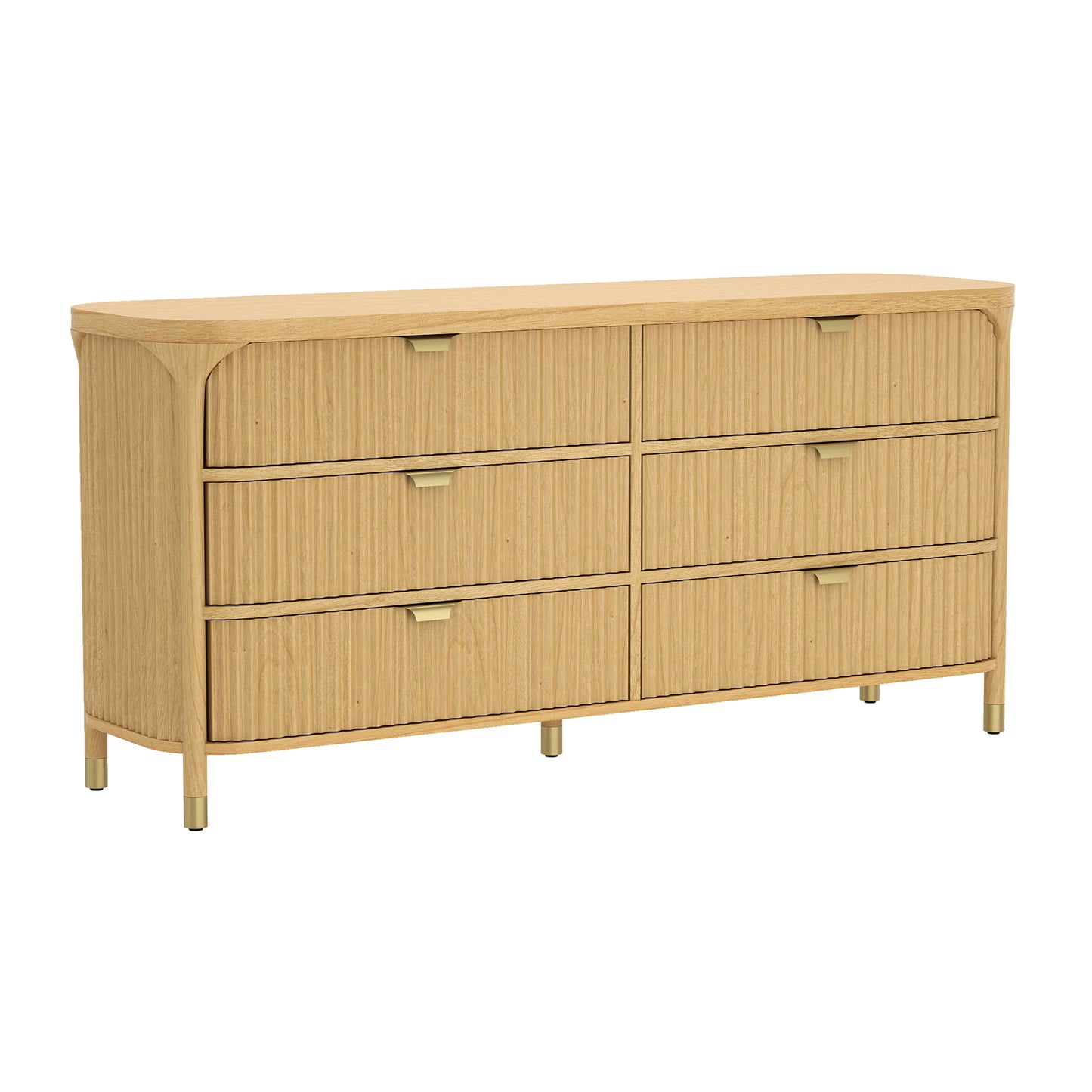 Park Contemporary 68" Dresser in Natural (6-Drawer) DR1526-1