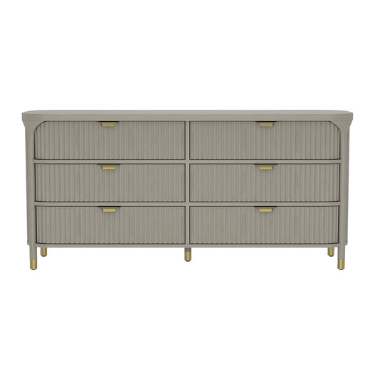 Park Contemporary 68" Dresser in Gray (6-Drawer) DR1526-2