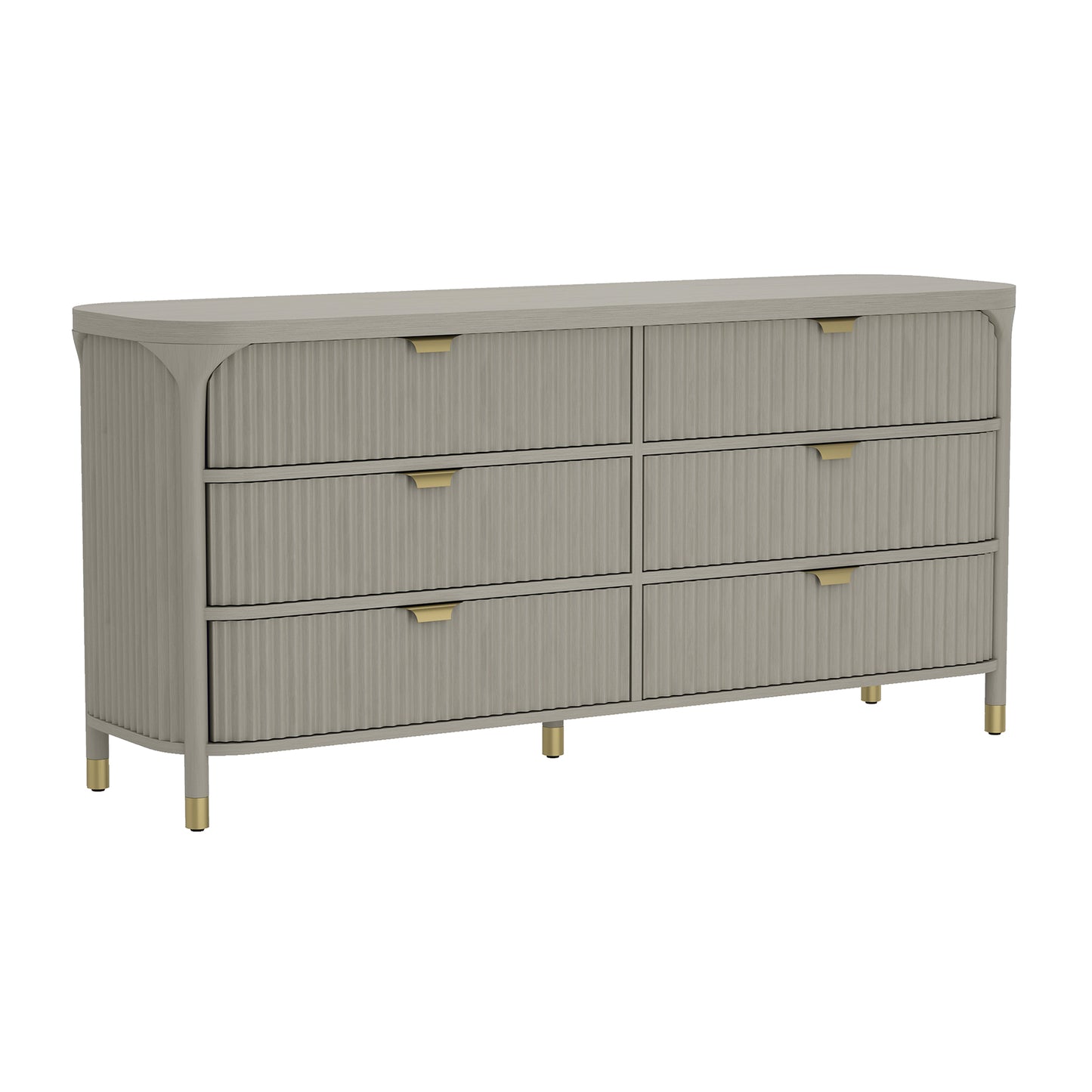 Park Contemporary 68" Dresser in Gray (6-Drawer) DR1526-2