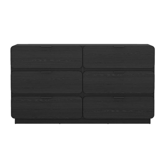 Chrystie Contemporary Modern 60" Dresser in Black (6-Drawer) DR1606-2
