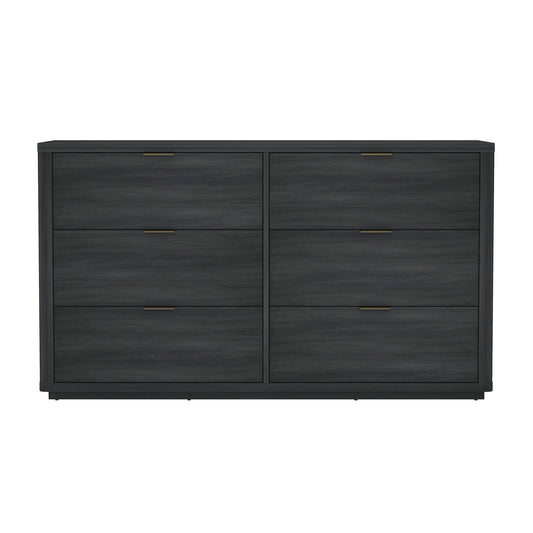 Evalyn Modern 60" Dresser in Charcoal Gray (6-Drawer) DR1607-3