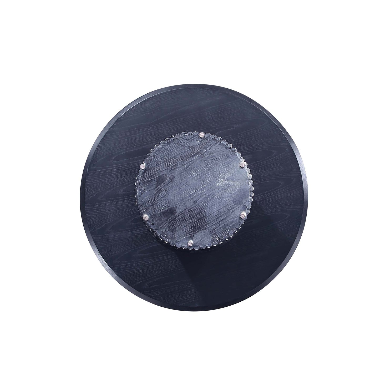 Hathaway Modern Industry Chic 47" Round Dining Table in Black DT03-BK