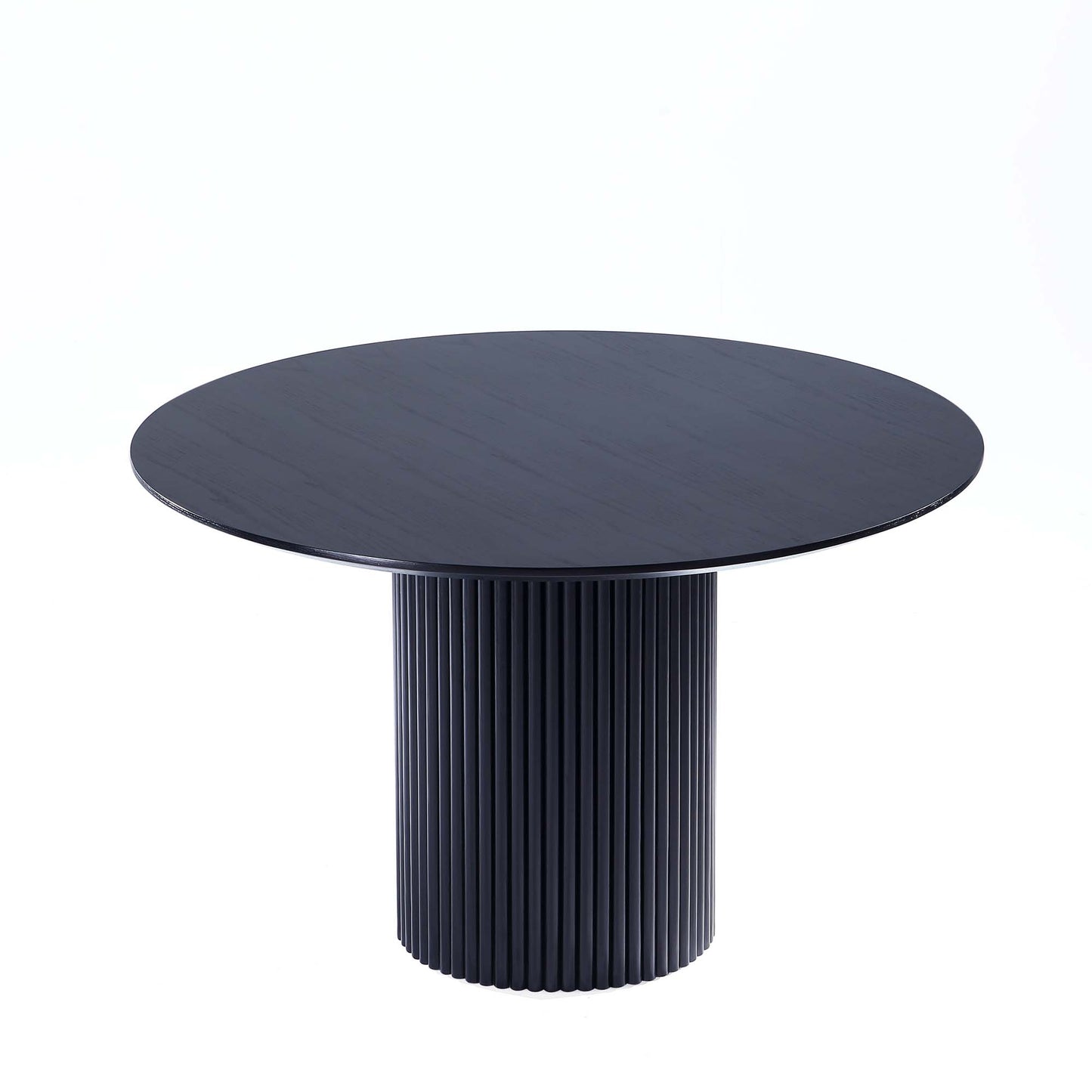 Hathaway Modern Industry Chic 59" Round Dining Table in Black DT05-BK