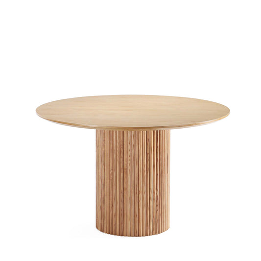 Manhattan Comfort Hathaway Modern 59.05 Solid Wood Round Dining Table in Nature DT05-NA