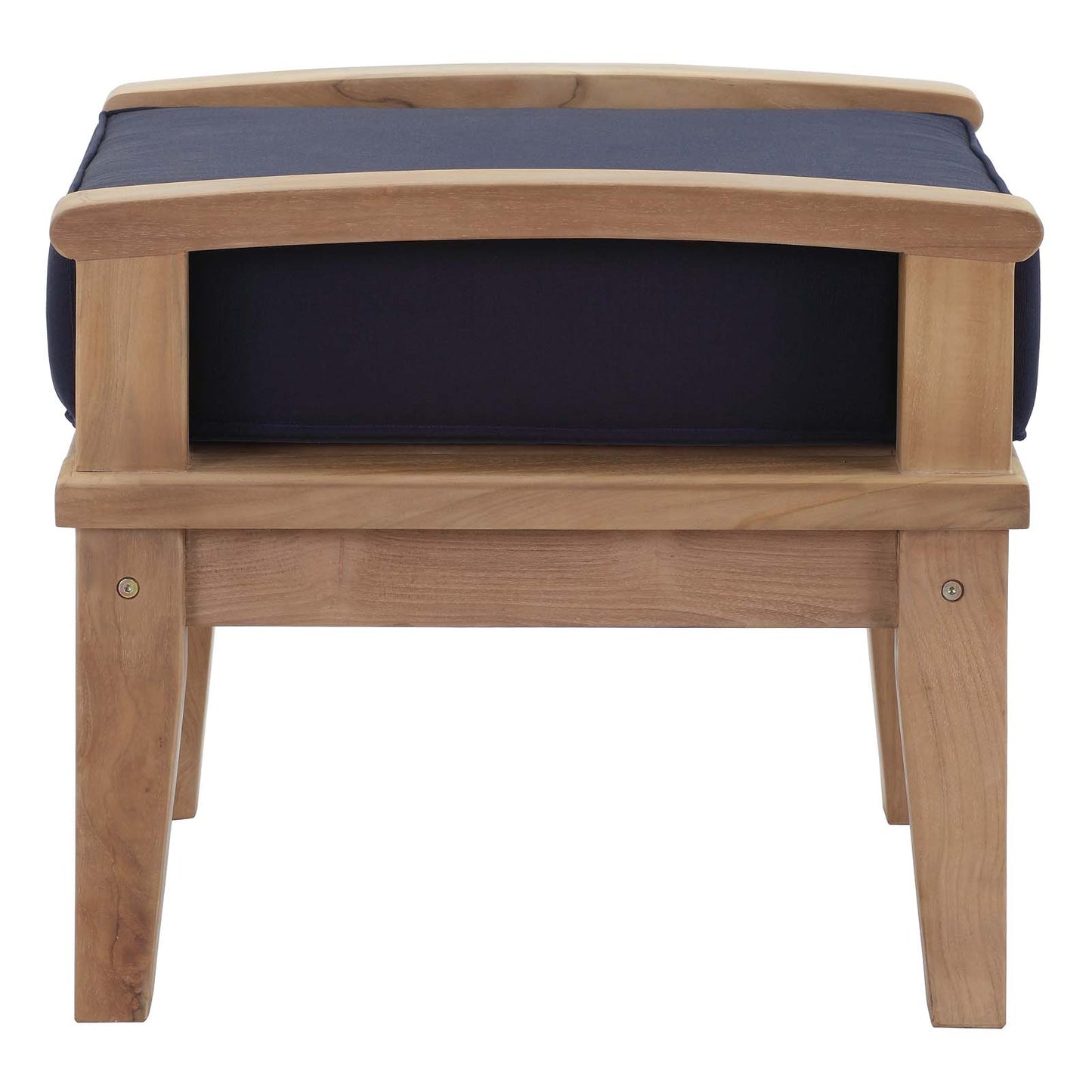 Marina Outdoor Patio Teak Ottoman by Modway EEI-1152-NAT-NAV-SET