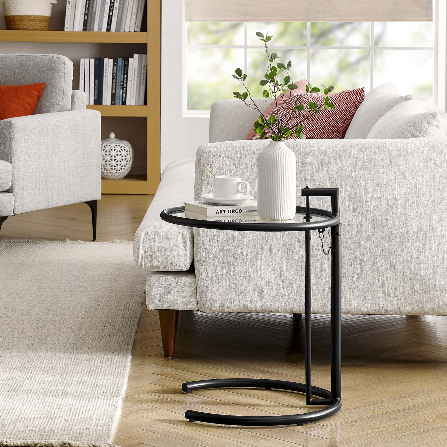 Eileen Gray Metal Side Table by Modway EEI-125-BLK