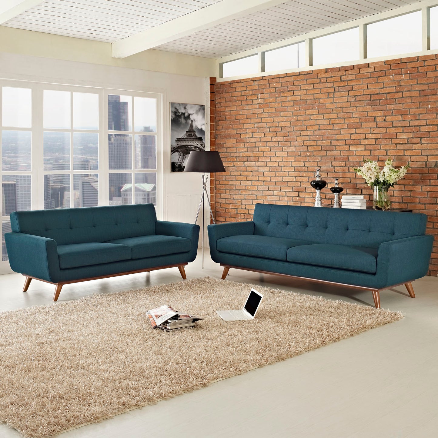 Engage Loveseat and Sofa Set of 2 by Modway