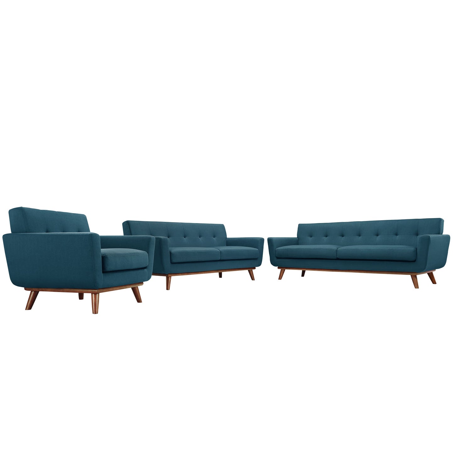 Engage Sofa Loveseat and Armchair Set of 3 by Modway EEI-1349-AZU