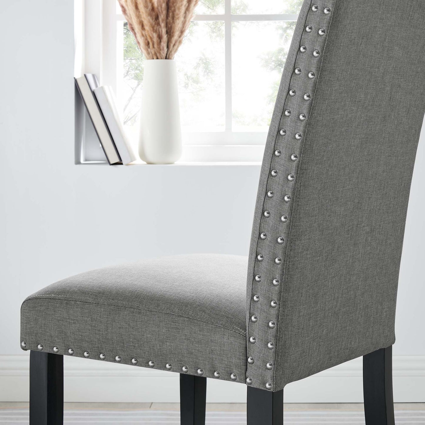 Parcel Dining Upholstered Fabric Side Chair by Modway EEI-1384-LGR