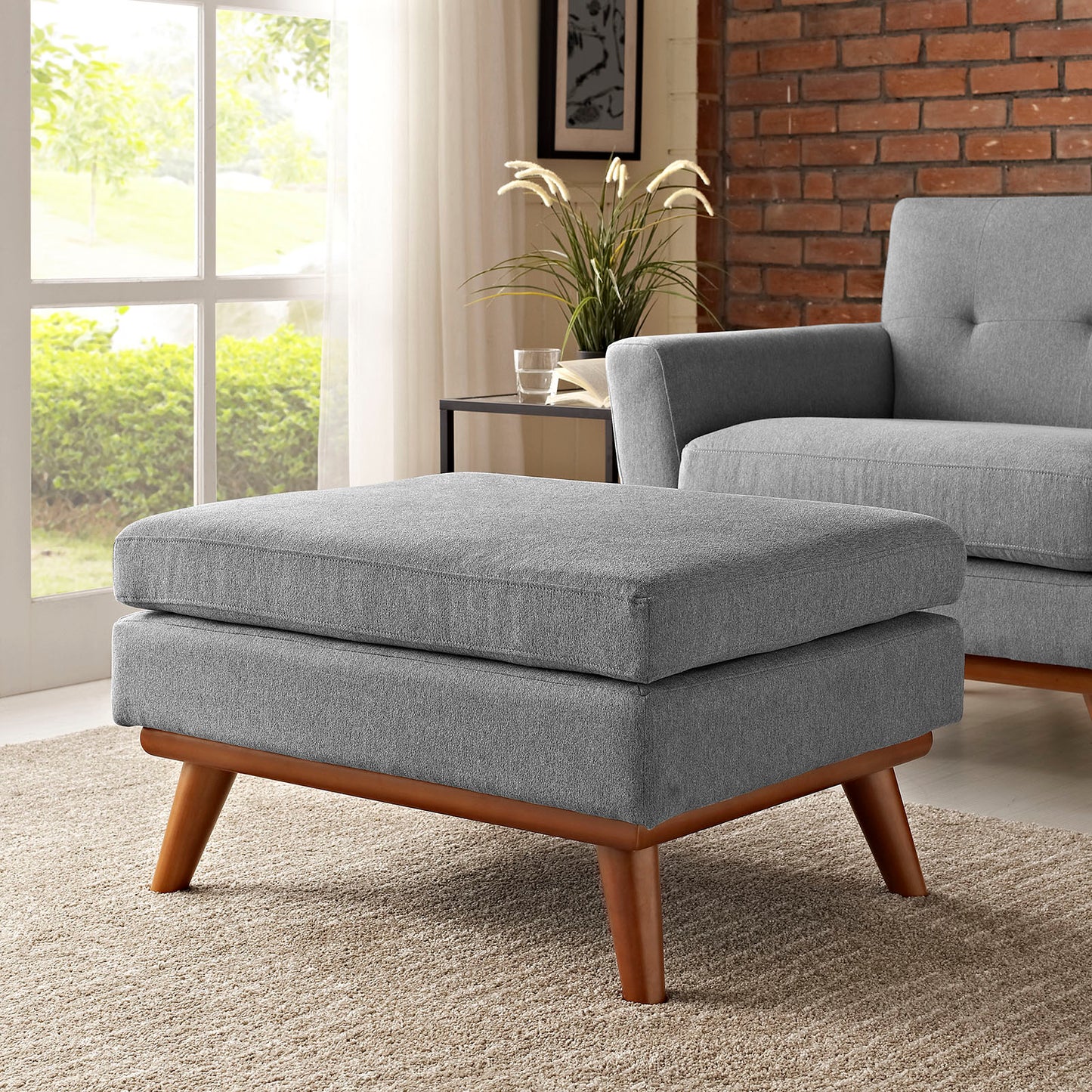 Engage Upholstered Fabric Ottoman by Modway EEI-1797-GRY