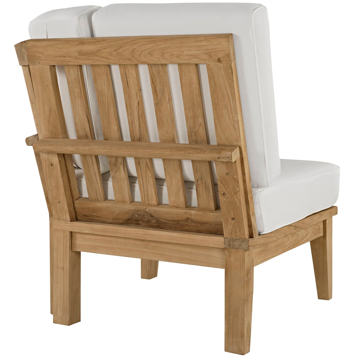 Marina 6 Piece Outdoor Patio Teak Set by Modway EEI-1816-NAT-WHI-SET