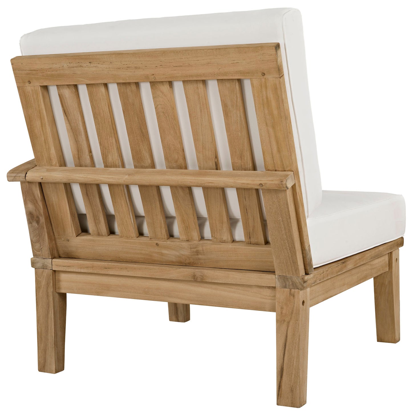 Marina 4 Piece Outdoor Patio Teak Set by Modway EEI-1818-NAT-WHI-SET
