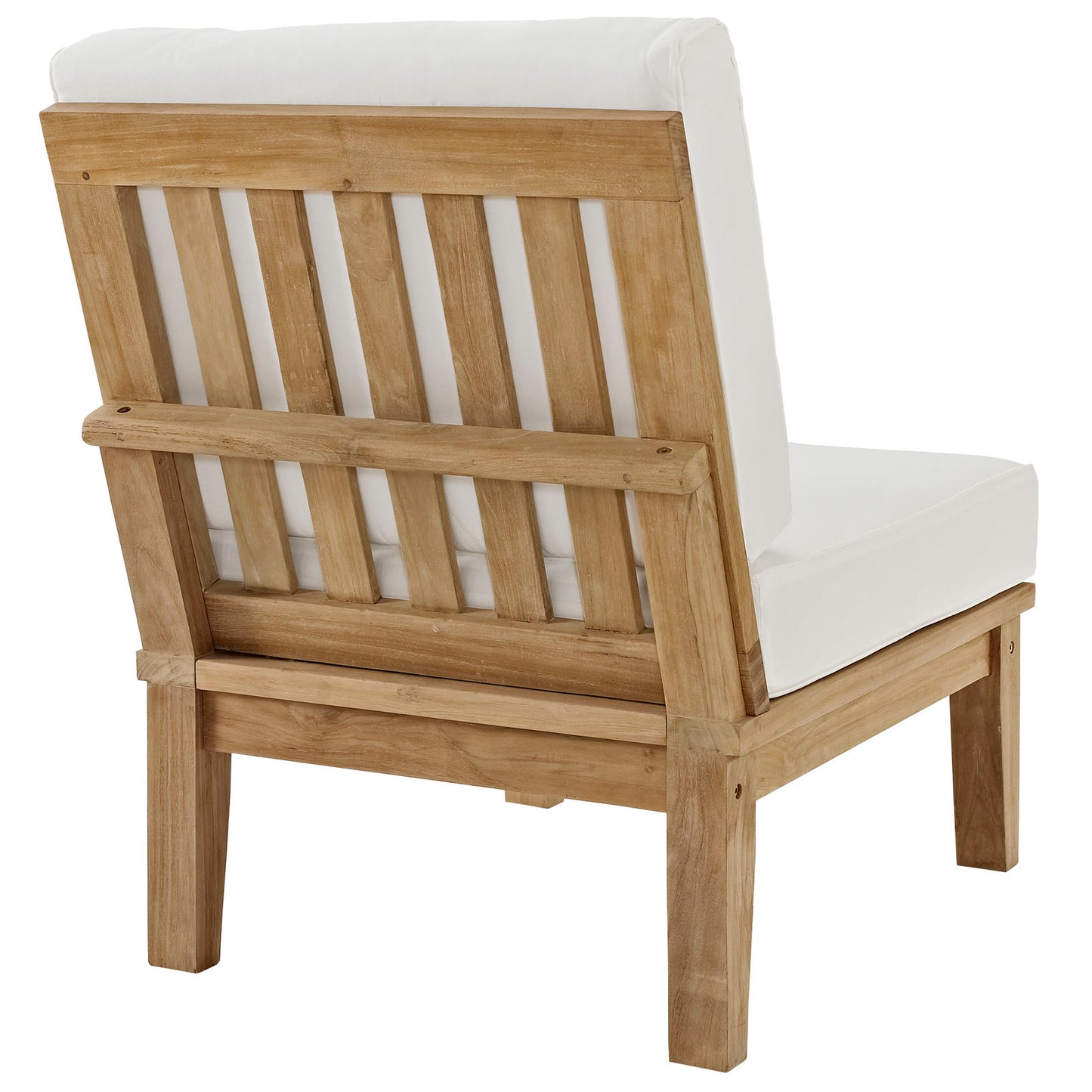 Marina 2 Piece Outdoor Patio Teak Set by Modway EEI-1821-NAT-WHI-SET