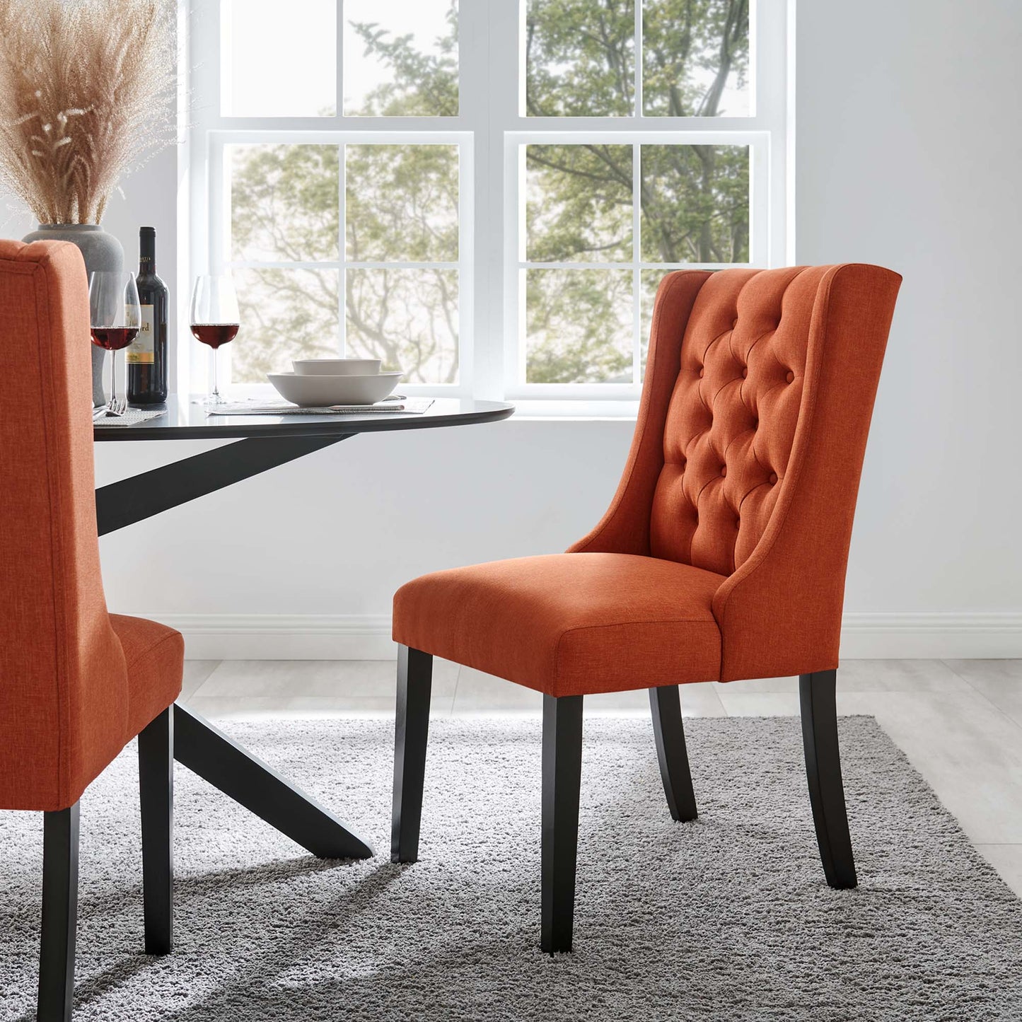 Baronet Button Tufted Fabric Dining Chair by Modway EEI-2235-ORA