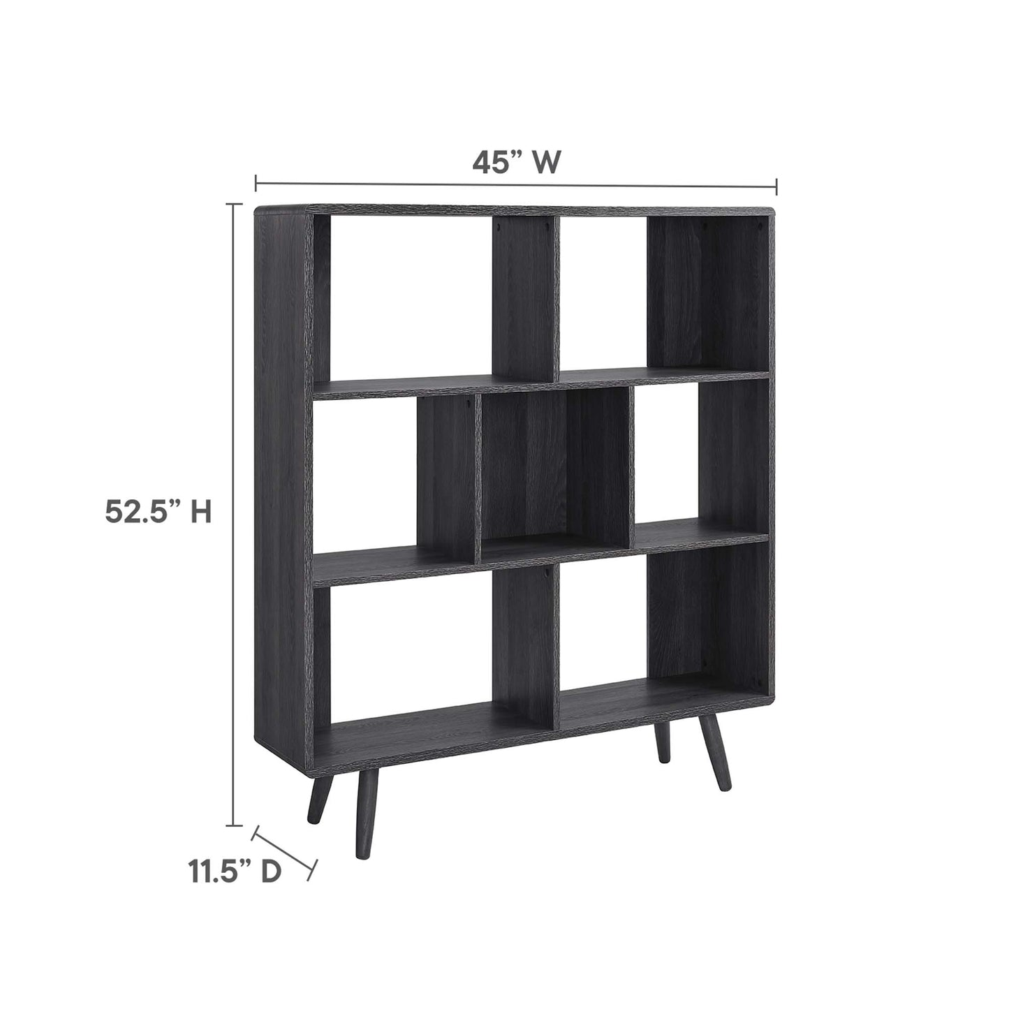 Transmit 7 Shelf Wood Grain Bookcase by Modway EEI-2529-CHA